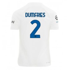 Inter Milan Denzel Dumfries #2 Bortatröja 2023-24 Korta ärmar